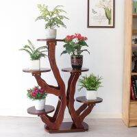 [COD] room solid flower shelf indoor corner green dill wooden balcony floor-to-ceiling multi-layer storage