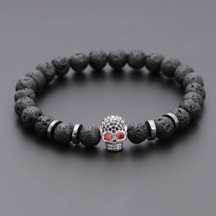 black-eye-skull-hematite-bead-bracelet-men-classic-handmade-8mm-lava-stone-charm-bracelet-for-men-jewelry-gift