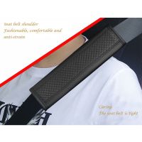 Fibre Leather Embossed Seat Belt Shoulder Pads Car Seat Cover Safety Belts 5