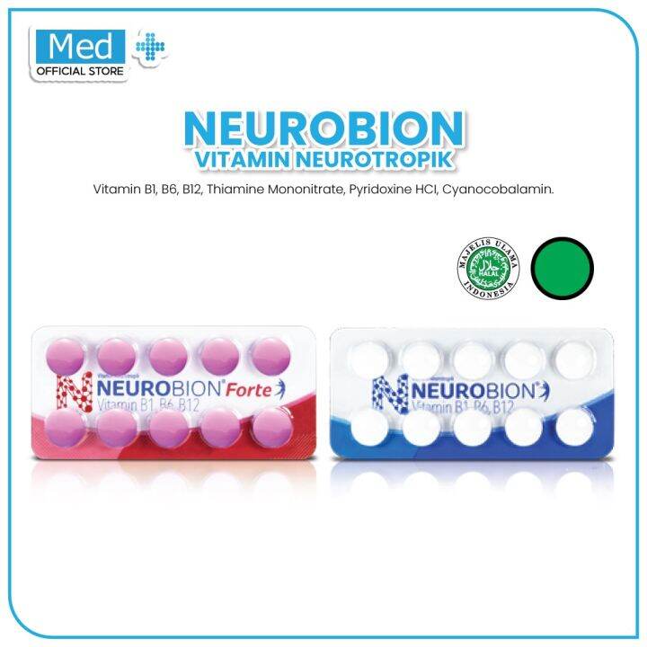 Med+ Neurobion Forte & Neurobion Putih 1 Strip Isi 10 Tablet / Vitamin ...