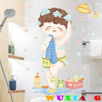 Wuxiang】สติกเกอร์ตกแต่งห้องน้ำน่ารักการ์ตูนสติ๊กเกอร์อาบน้ำ