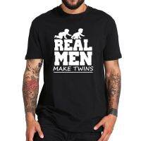 Real Man Makes Twins Funny Best Dad Graphic Father Day Gift 100% Cotton Soft Breathable Fitness Tshirt ZX2Q  Z996