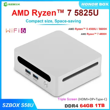 New Mini PC AMD Ryzen 7 3750H CPU Windows 10/11 DDR4 Ren3000 3750H Desktop  USB WIFI 5 1000M AMD NUC Gaming Computer 16G/1TB SSD 