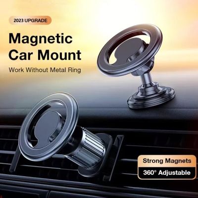 Magnetic Car Phone Holder For MagSafe iPhone 14 13 12 Pro Max Car Mount Dashboard Air Vent 360° Adjustable Strong Magnet Stand Car Mounts