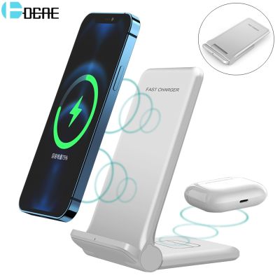 20W Fast Wireless Charger 2 in 1 Foldable Charging Stand For iPhone 14 13 12 11 XS Max XR X 8 Airpods 3 Pro Samsung S22 S21 S20