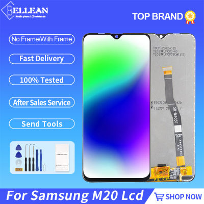 จัดส่งฟรี6.3นิ้วสำหรับ Samsung Galaxy M20 LCD M205จอแสดงผล Touch Screen Digitizer M205F assemblybly พร้อมกรอบ