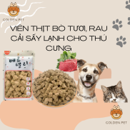 Viên thịt bò, rau cải ngọt sấy cho thú cưng, bổ sung protein, taurine