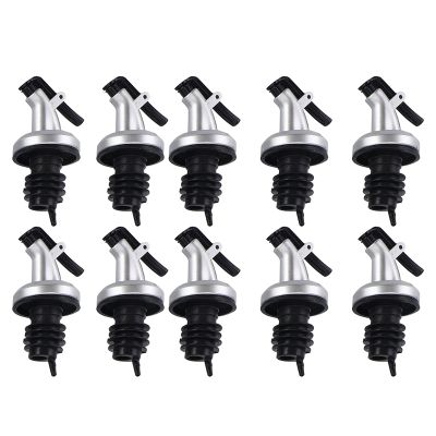 Olive Oil Leakproof Spouts Wine Dispenser Pourer Kitchen Tools Bottle Sealing Nozzle for Cocktails, Parties 10 Pieces