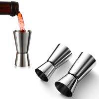 Stainless Steel Double-Head Cocktail Shaker Measure Cup 15/30ml or20/40ml Silver Cocktail Jigger Wine Measure Device Layered Cup