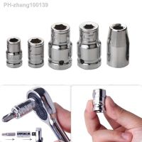 Square To Hex Adapter 1/4 Socket Adapter Converter Impact Screwdriver Bits Head Bicycle Key Automotive Mechanical Workshop Tool