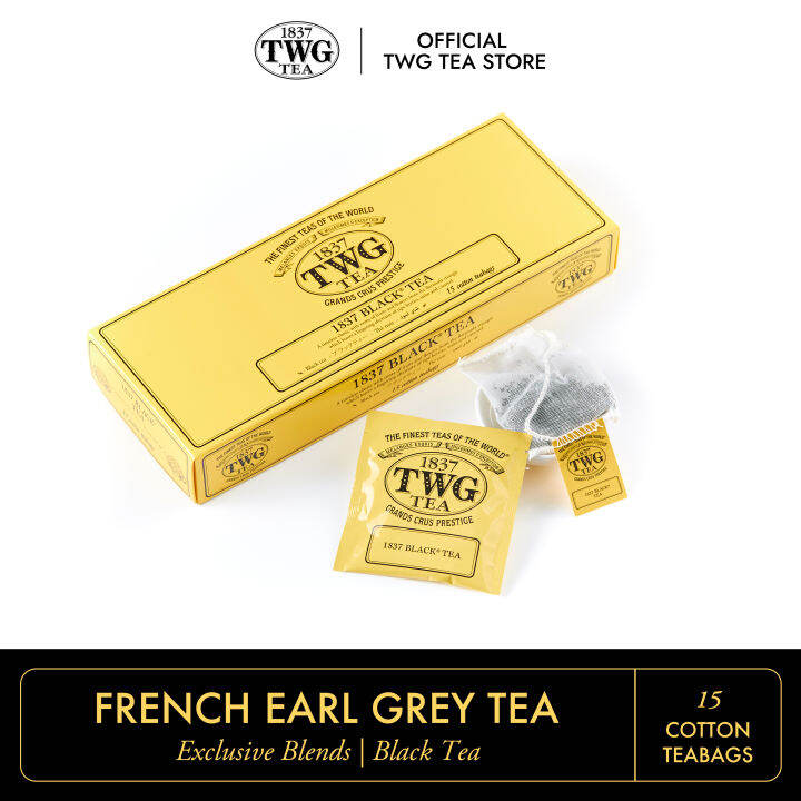 TWG Tea | French Earl Grey, Black Tea Blend In 15 Hand Sewn Cotton Tea ...