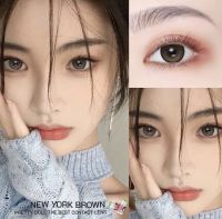 (COD) คอนแทคเลนส์ Contactlens สายธรรมชาติ. รุ่น Newyork สายตา+ปกติ Prettydoll 0.00 ถึง - 6.00 เลนส์นิ่มใส่สบายตา แถมตลับ