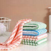 Cleaning Cloth Kitchen Scouring Pad Towel Dishcloth Household Rags Coral Fleece Non-stick Oil TableCloth Wipe kitchen towels Dish Cloth  Towels