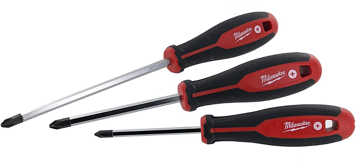 Milwaukee 48-22-2706 6Piece Phillips and Slotted Head Screwdriv Ing Set W/Magnetic Tips and Trilobe Handles 