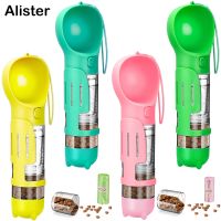 ✙﹊ Portable Pet Dog Water Bottles Drinker Dispenser Travel Gourd Feeder with Drinking Food Bowl Poop Bag for Chiens Outdoor Walking