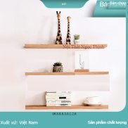 GIÁ XƯỞNG Kệ gỗ treo tường 3 thanh 60x15cm màu gỗ