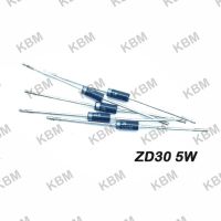 Zener diode (ซีเนอร์ไดโอด) ZD30 5W ZD30.3V ZD30V 0.2-10A ZD30V 0.5W ZD30V 1N5260 ZD30V 1W ZD33V 0.5W ZD33V 1W