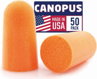 CANOPUS Foam Ear Plugs for Sleeping, Travel, Studying, Concerts, Work, Sound Blocking, Snoring Ear Plugs Noise Cancelling - Individually Wrapped, Soft Uncorded Disposable Earplug - 50 Pairs 50 Count (Pack of 1) Orange