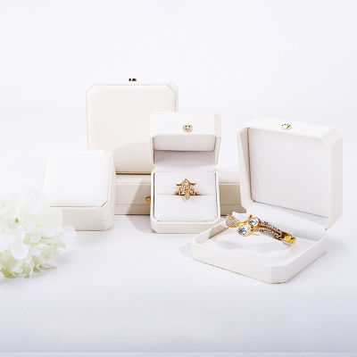 Jewelry Gift Box PU Leather Material Bracelet Box Jewelry Box Crown Octagonal Jewelry Box Ring Box