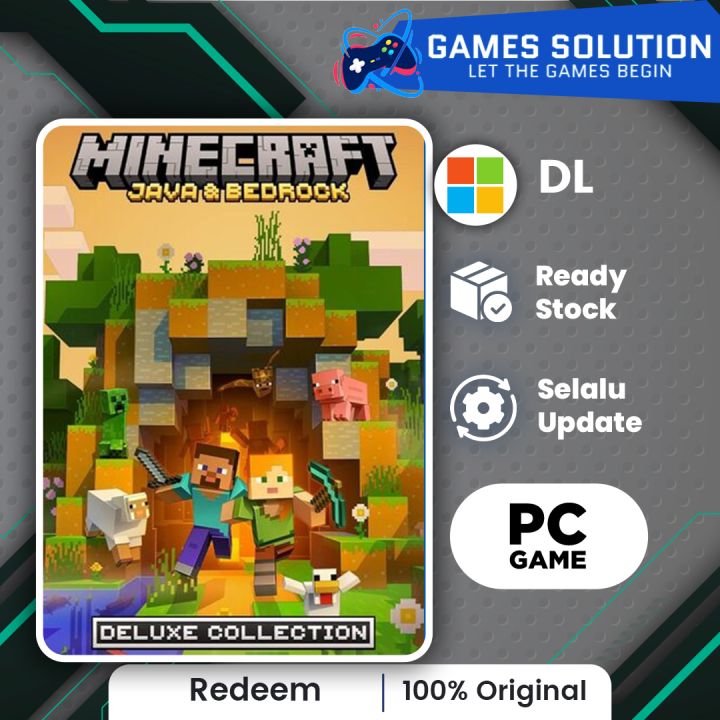minecraft Java and Bedrock Edition Deluxe Collection for PC Original ...