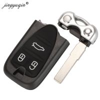 Jingyuqin Key Shell สำหรับ Alfa Romeo 159 156 Giulietta Brera Spider GT Remote Smart Key Card 3ปุ่ม Uncut Blade