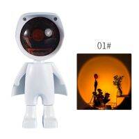 Robot Atmosphere Light 360° Sunset Lamp Stepless Dimming Projector Night Lamp Network Red Selfie Light For Wall Decoration