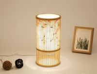 Classical Japanese Table Lamp Bamboo Desk Light Wooden Standing Light Living Room Bedside Decorative Home Table Lighting