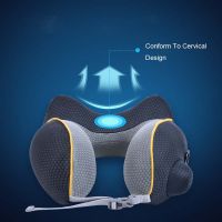 Airplane Folding Portable Inflatable Pillows Neck Cushion Travel Headrest U-Shape   Pillow Air Travel pillows