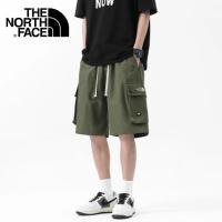 Claribelzi The North Face กางเกงขาสั้นลําลอง ผ้าเรยอน ทรงหลวม สไตล์ฮ่องกง เหมาะกับฤดูร้อน สําหรับผู้ชาย 2023