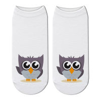 New Owl Socks 3D Printing Women Socks Animal Brand Sock Fashion Unisex Meias Female Funny Novelty Low Ankle Cartoon Summer Sock