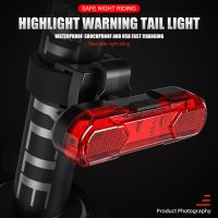 ♣ Bicycle Light USB Rechargeable LED Warning Light COB LED MTB Bike Tail Light Night Bike Rear Light Mountain Bicycle Cycling Lamp