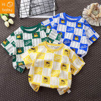 New Childrens Short-sleeved T-shirt Cotton Boys and Girls Summer Single-piece Baby Base Shirt Thin Breathable