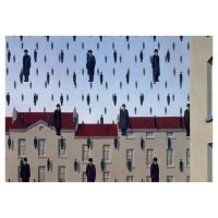 Magritte Surrealism Golconde โปสเตอร์-ศิลปะผนังผ้าใบสำหรับตกแต่งห้องนั่งเล่น