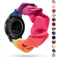 Scrunchie Strap For Samsung watch 4 3 Galaxy watch Gear s3 frontier active2 SOLO LOOP belt bracelet HUAWEI watch GT 2e Pro band