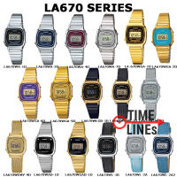 CASIO ของแท้ 100% รุ่น LA670 series นาฬิกาผู้หญิง vintage style พร้อมกล่องและรับประกัน 1ปี LA-670 LA670WA-7D LA670WEGB-1B LA670WL-2A LA670WGAD-1D LA670WEMB-1D LA670WEMY-9D LA670WGA-9D