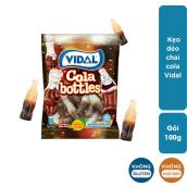 Gói kẹo dẻo chai vị Cola Vidal 100g, không Gluten