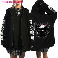 asdsadsaaff Jaquetas masculinas Tokyo Ghoul อะนิเมะซิปHoodies Kaneki Ken พิมพ์Streetwear Hip Hopmoletons com zípercasacos casuais Harajuku