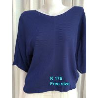 K176 เสื้อคาร์ดิแกนแขนสั้น แขนจั๊ม คอวี เอวปล่อย แขนปล่อย เสื้อไหมพรมเนื้อนิ่ม อุ่นเบาสบาย พร้อมส่ง