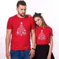 Our First Christmas As Mr Mrs T-shirt Funny Husband And Wife Newlywed Gift Tshirt Men Women Graphic Matching Couples Tees Tops