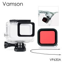 for GoPro Hero 7 Black  6 5 Waterproof Case &amp; base Mount Protective Red Filter 45m Deep Diving Protective Cover for Gopro