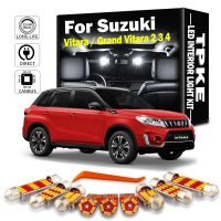 ชุดไฟโดมแผนที่ภายในรถ LED สำหรับ Suzuki Vitara สำหรับ Grand Vitara 2 3 4โคมไฟ Led ภายในรถอุปกรณ์เสริมรถยนต์ Canbus