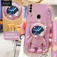 AnDyH Casing For OPPO A8 A31 2020 Phone Case Cute 3D Starry Sky Astronaut Desk Holder with lanyard