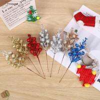 CHENJIUGAIUV 10PCS หลากสี กิ่งเบอร์รี่คริสต์มาส อุปกรณ์เสริม DIY ความยาว19ซม. ถั่วโฟม สร้างสรรค์และสร้างสรรค์ พร็อพถ่ายรูป เบอร์รี่ร่อนจำลอง