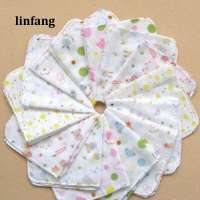 5 ชิ้น Linfang ลายพิมพ์สัตว์น่ารักเด็กแบบพกพา Mini ผ้าเช็ดหน้า