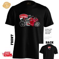 เสื้อยืดแขนสั้นคอกลมเสื้อยืด ผ้าฝ้าย พิมพ์ลาย Ducati Panigale V4R Motorsport SBK สําหรับผู้ชายCotton 100%  [S-5XL]
