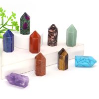 35x15mm Point Tower Wand Natural Stone Crystal Polished Reiki Healing Energy Ore Mineral Crafts DIY Jewelry Home Decor Wholesale