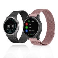 ♦☃❈ โลหะสแตนเลสสำหรับ Garmin Venu 2 2S สายรัดข้อมือสำหรับ Garmin Vivoactive 3 เพลง Vivoactive 4 4S