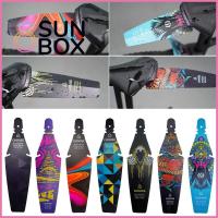 SUN BOX พลาสติกทำจากพลาสติก รูปแบบการพิมพ์ ปีกป้องกันโคลน อุปกรณ์เสริมสำหรับขี่จักรยาน ชิ้นส่วนจักรยานเกียร์คงที่ บังโคลนหลัง ลาซาด้า บังโคลนอานจักรยาน