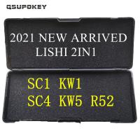 QSUPOKEY ต้นฉบับ Lishi 2 In 1 SC1ตัวถอดรหัส R52 KW5 KW1 SC4สำหรับช่างทำกุญแจซ่อมเครื่องมือ