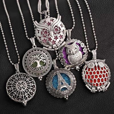 New Diffuser Necklace Antique Lockets Pendant Perfume Aromatherapy Locket with